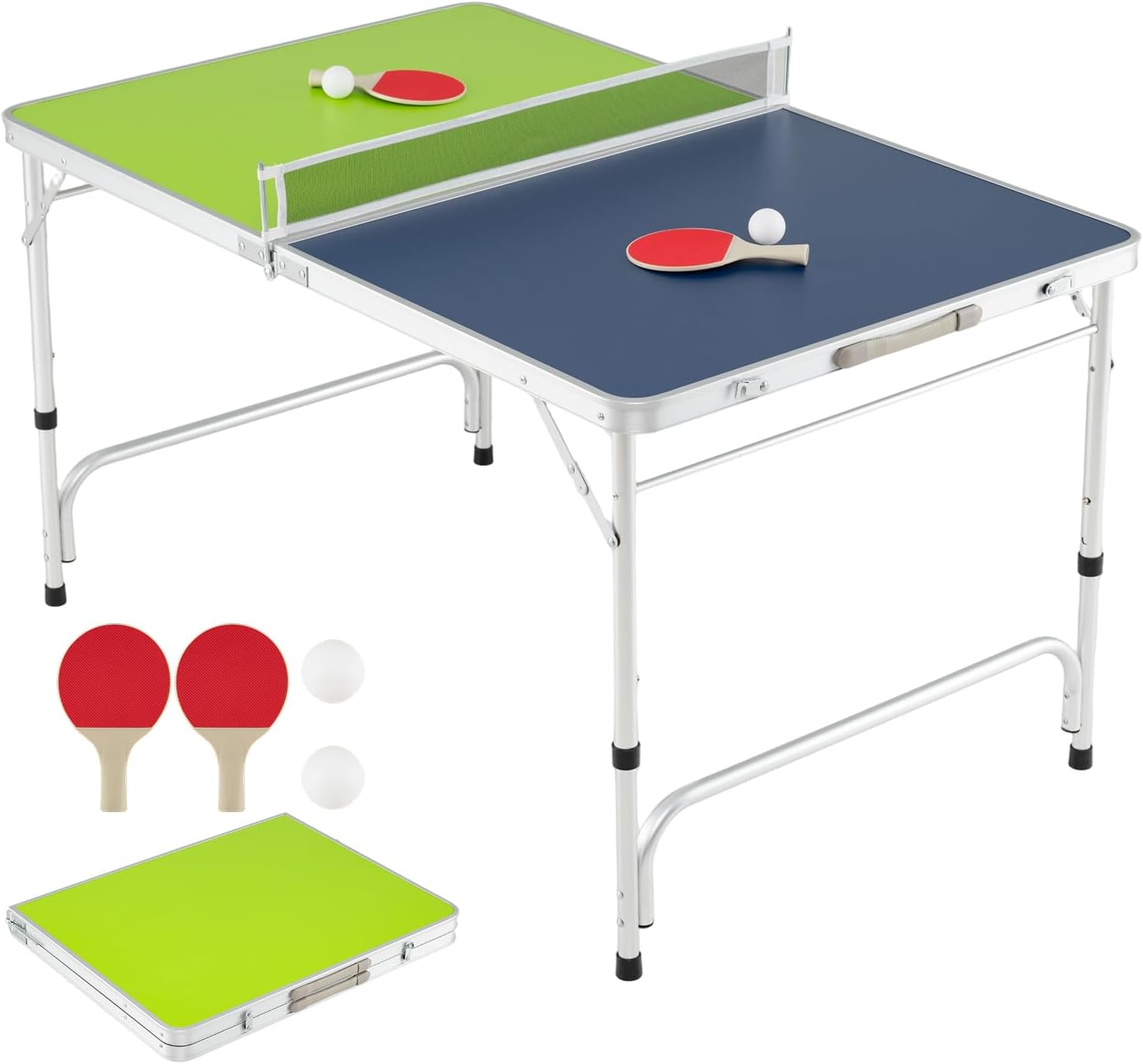 Table Tennis Net Height - Opvouwbare pingpongtafel met net en batjes,