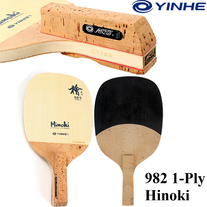 Table Tennis Paddles - YINHE 982 1-laags massief Hinoki tafeltennisbat,