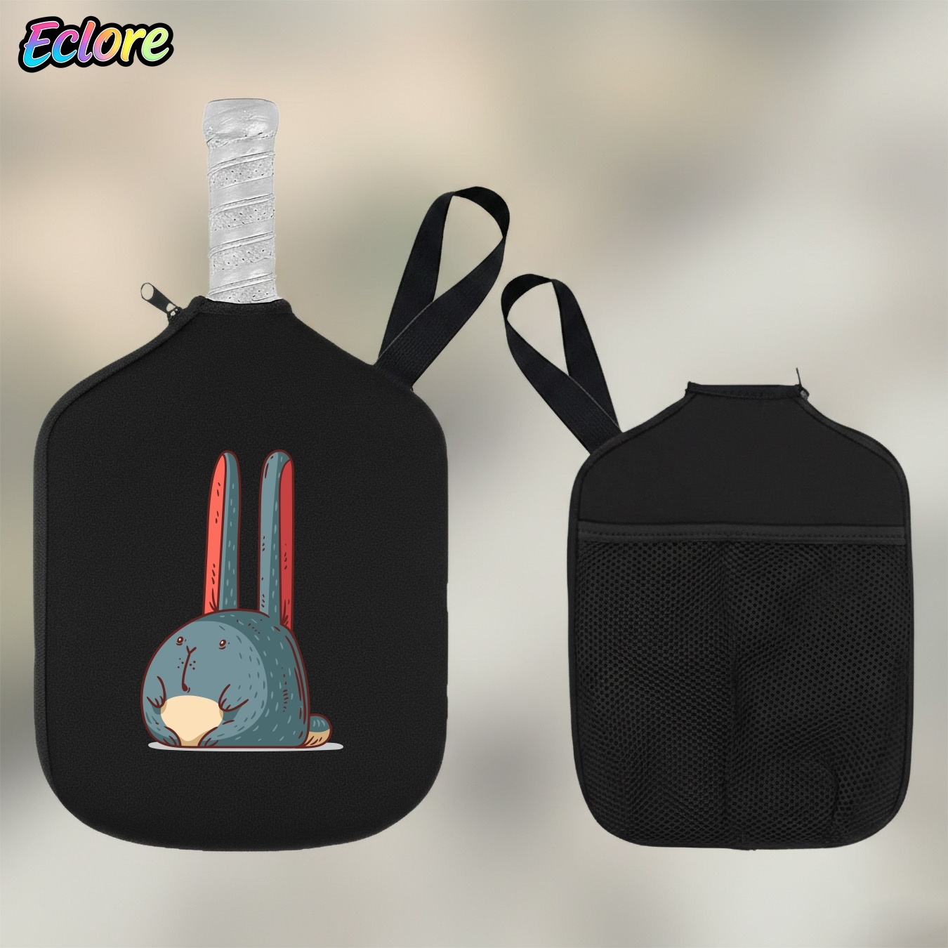 Table Tennis Paddles - Schattige konijnen-pickleball-paddle tas, duurzame cartoon racket