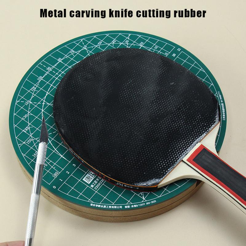Table Tennis Form - Nieuwe tafeltennisrubber roterende snijmattenset DIY-snijgereedschap met