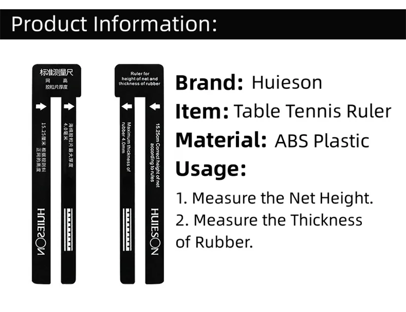 HUIESON Tafeltennisnet Hoogtem - Table Tennis Net Height recensie en prijs
