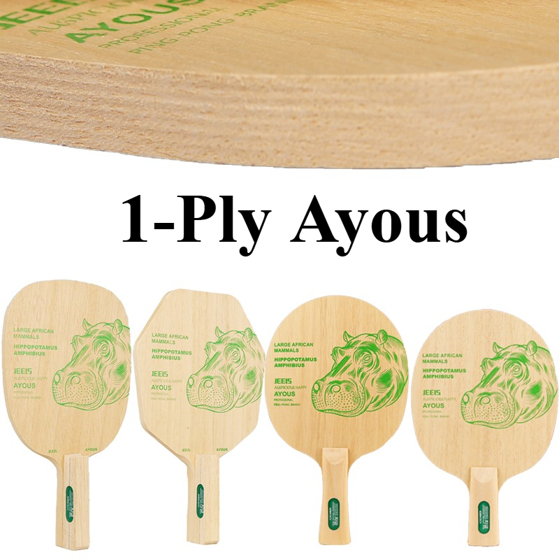 JEELS Green Hippo 1 Ply Ayous  - Table Tennis Paddles recensie en prijs