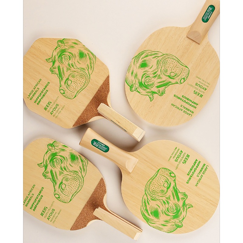 JEELS Green Hippo 1 Ply Ayous  - Table Tennis Paddles recensie en prijs