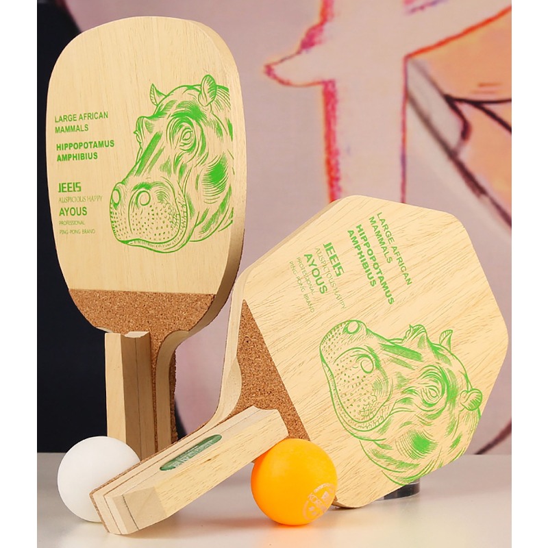 JEELS Green Hippo 1 Ply Ayous  - Table Tennis Paddles recensie en prijs