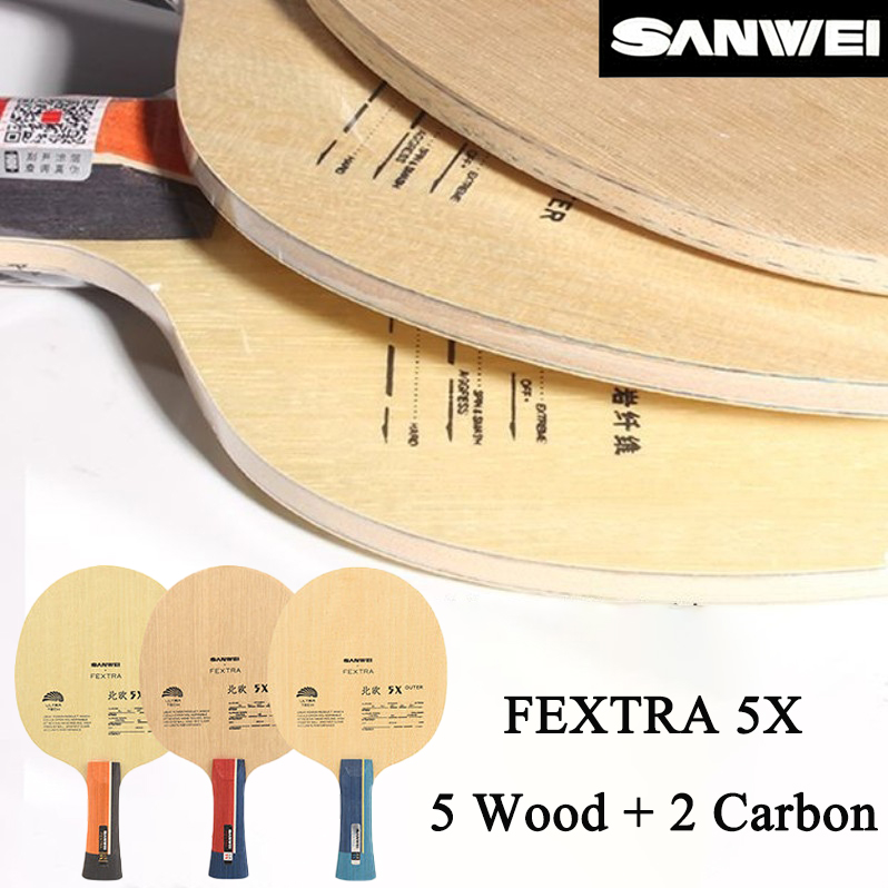 SANWEI FEXTRA 5X Blauw/Geel Ar - Table Tennis Paddles recensie en prijs